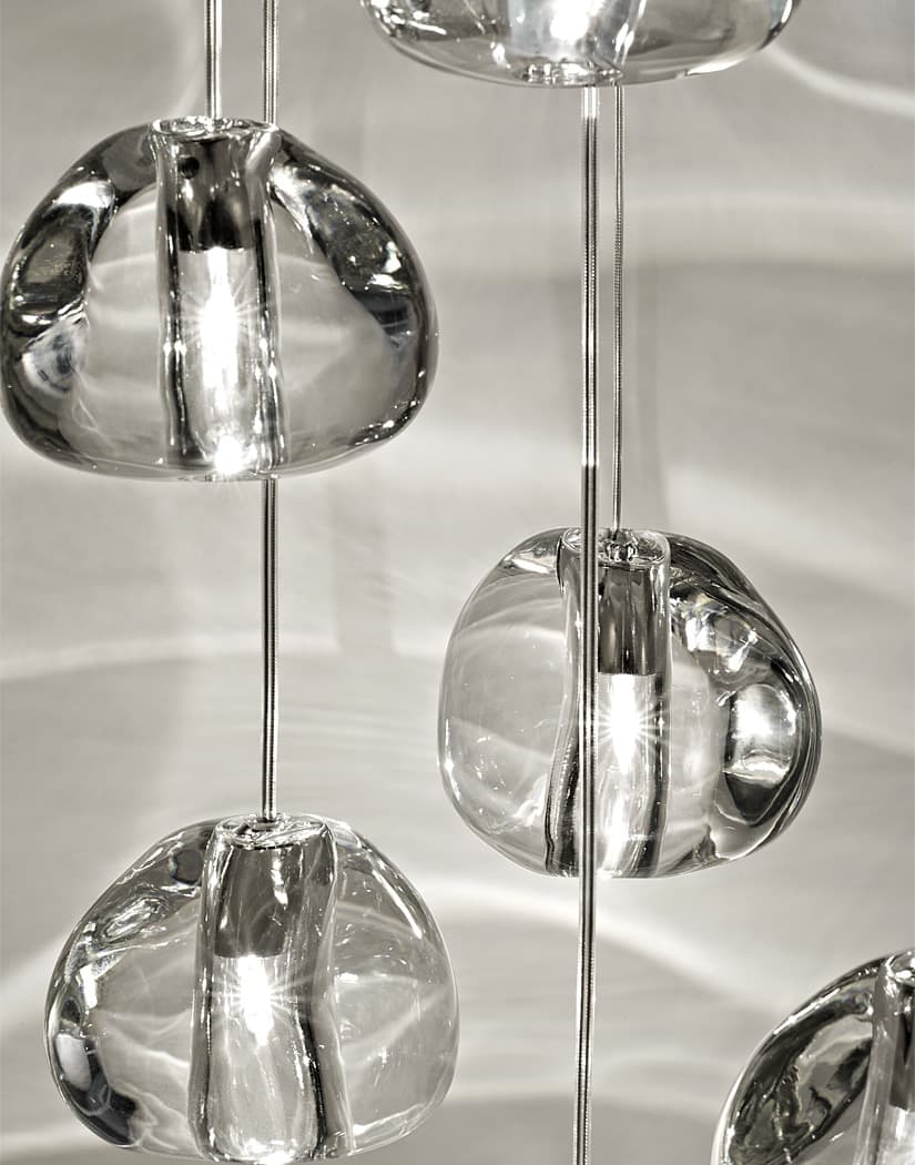 Cherry Crystal Spiral Chandelier
