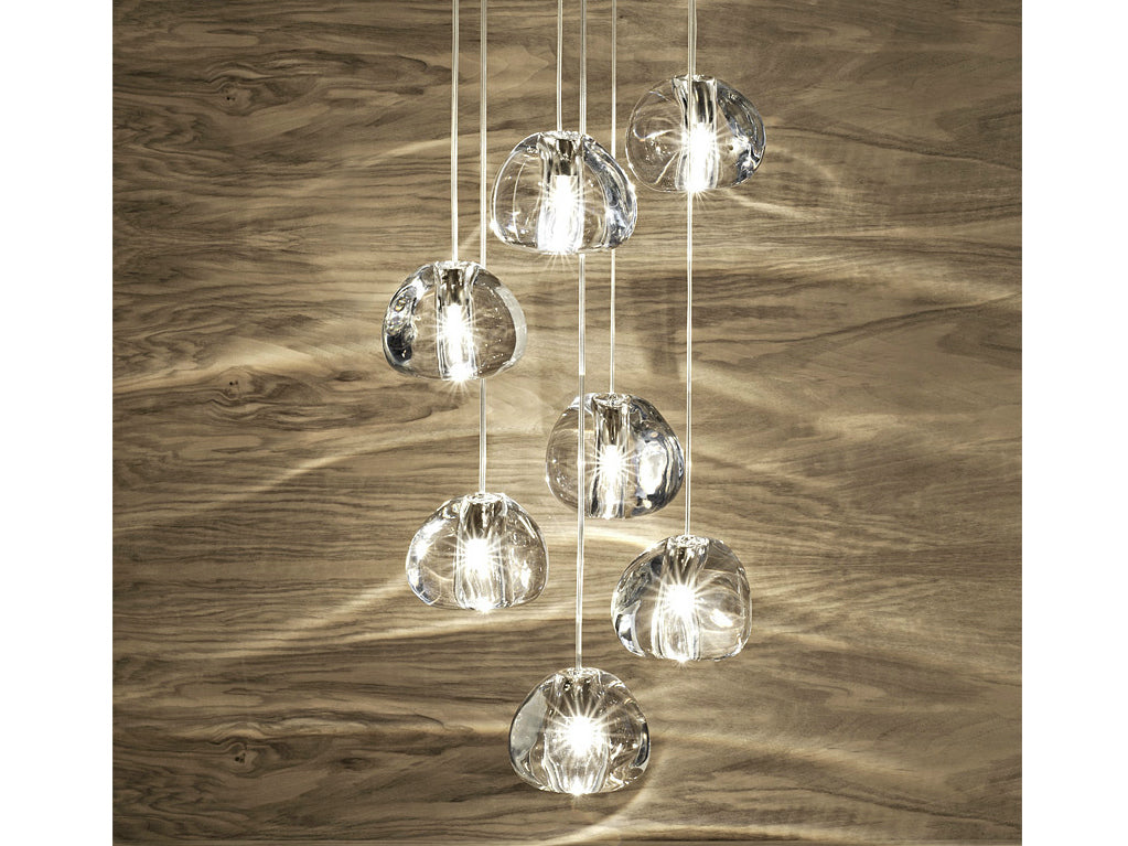 Cherry Crystal Spiral Chandelier