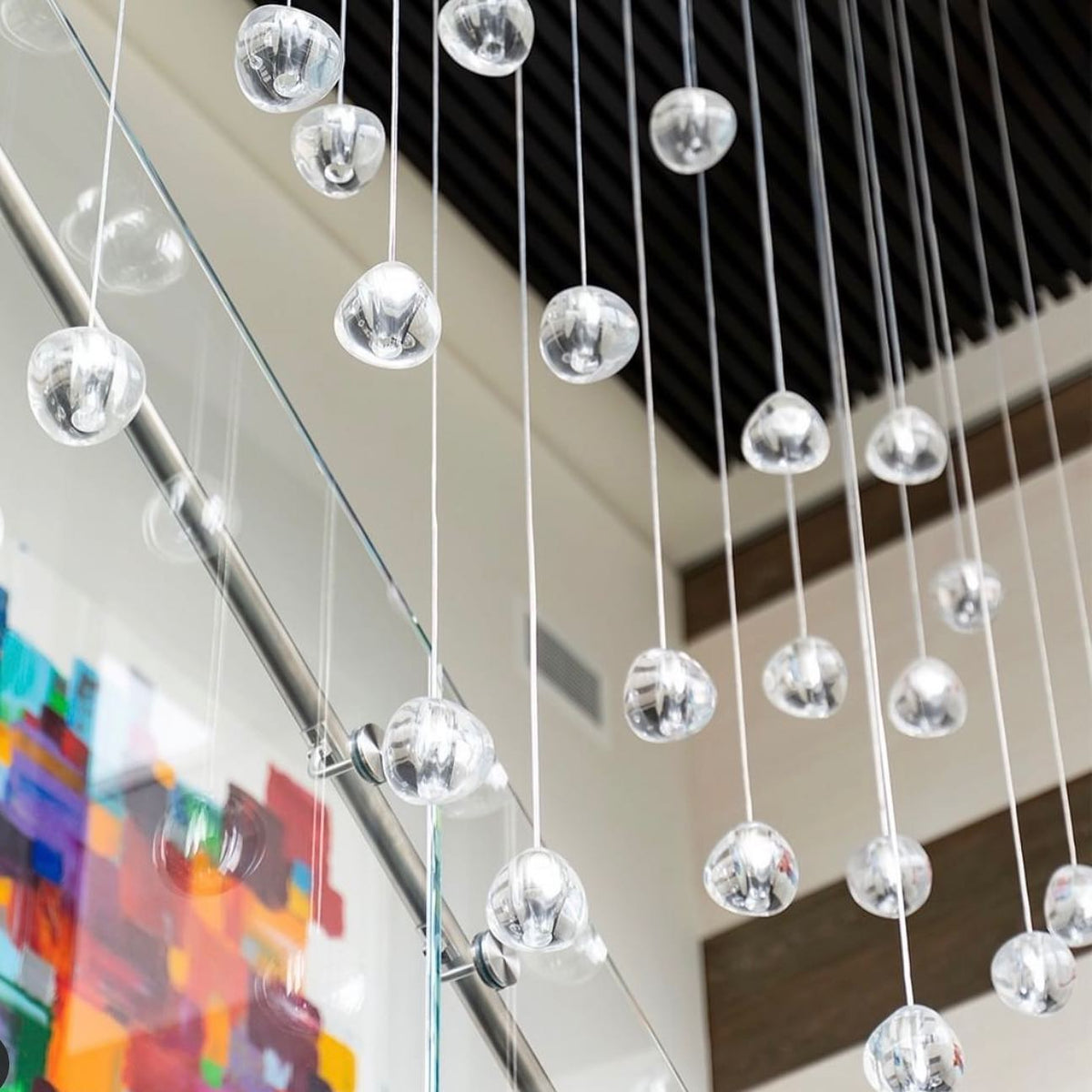 Cherry Crystal Spiral Chandelier