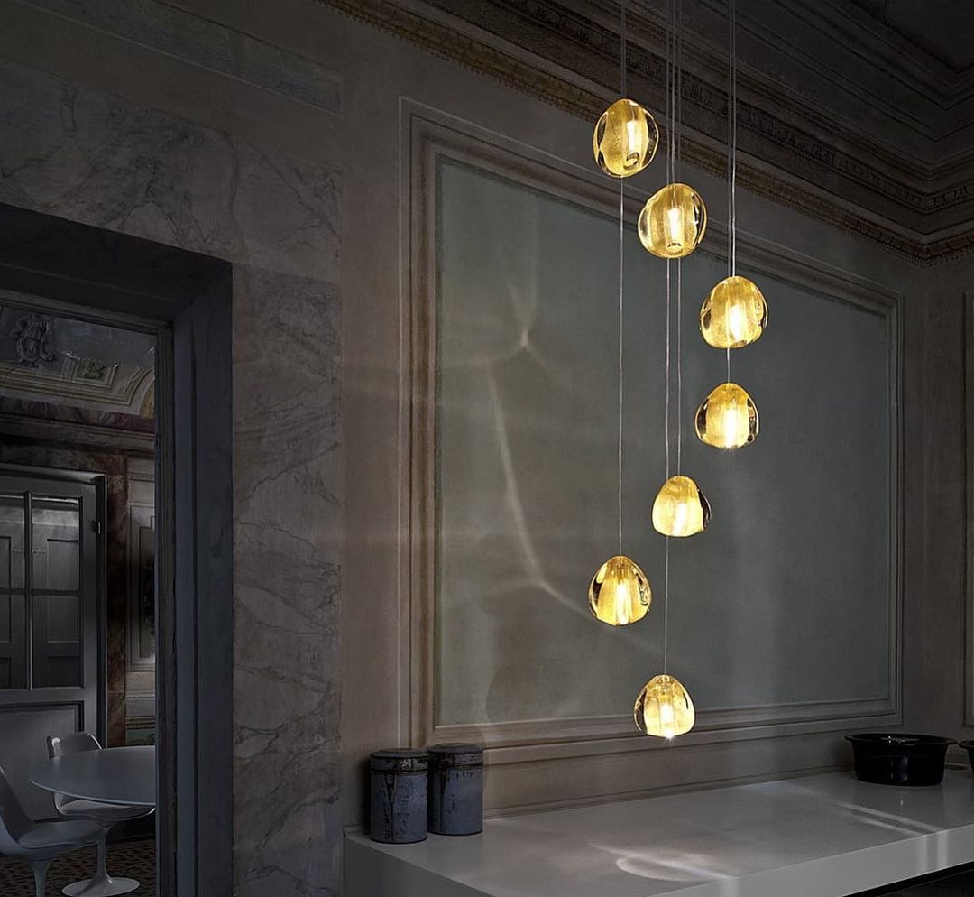 Cherry Crystal Spiral Chandelier