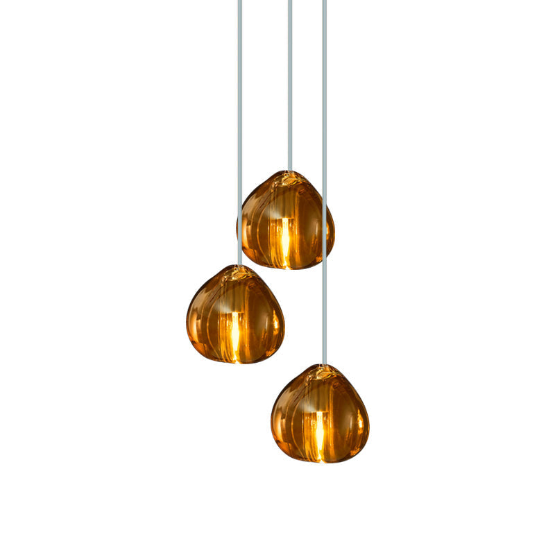 Cherry Crystal Spiral Chandelier