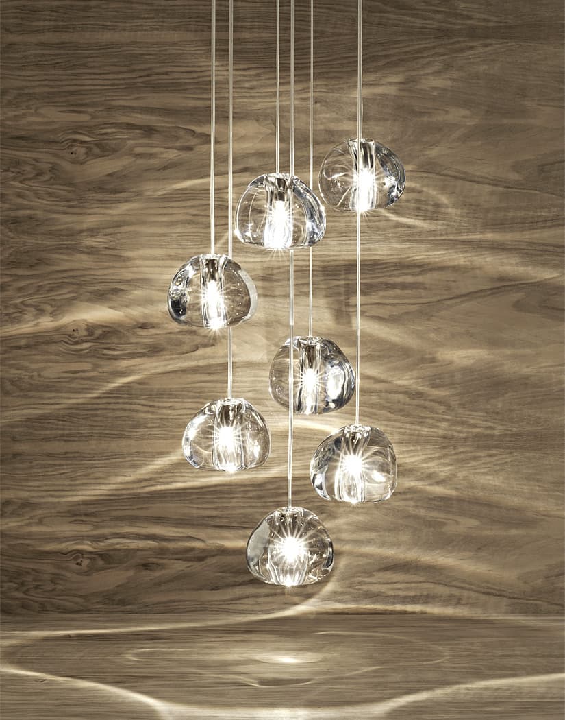 Cherry Crystal Spiral Chandelier