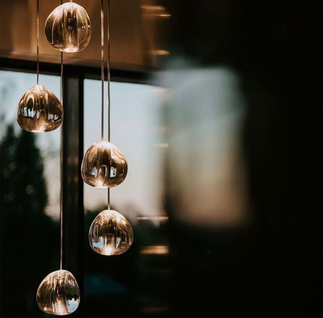 Cherry Crystal Spiral Chandelier