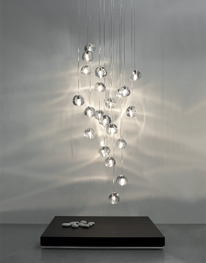 Cherry Crystal Spiral Chandelier