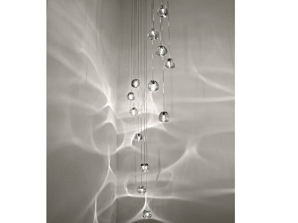 Cherry Crystal Spiral Chandelier
