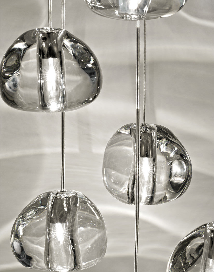 Cherry Crystal Spiral Chandelier