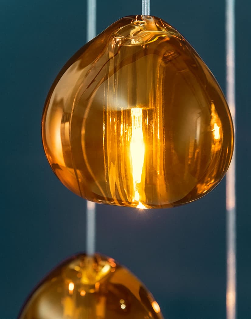 Cherry Crystal Spiral Chandelier