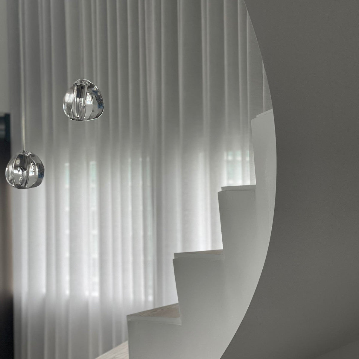 Cherry Crystal Spiral Chandelier