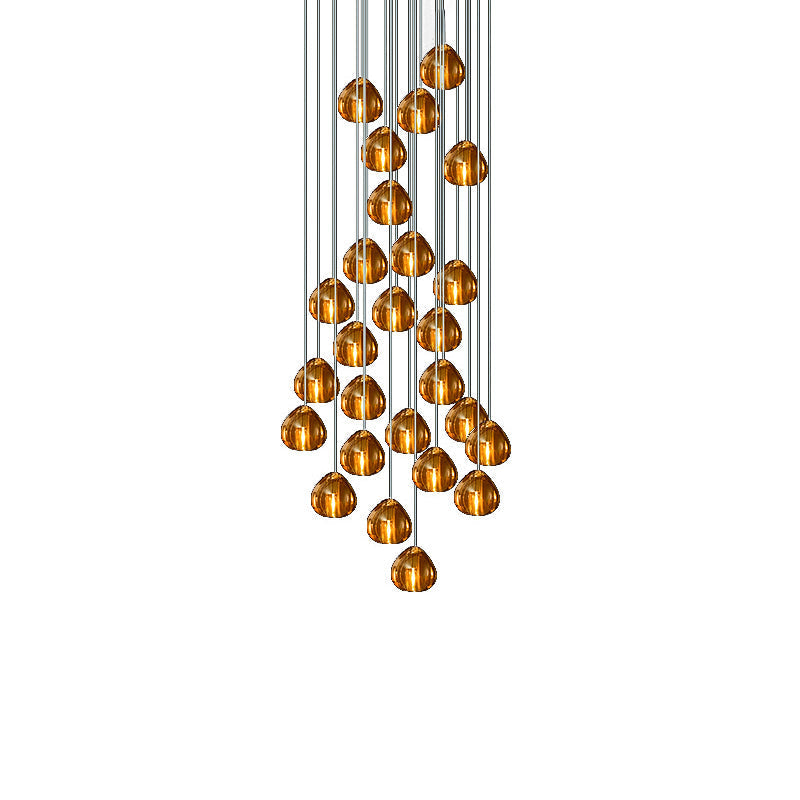 Cherry Crystal Spiral Chandelier