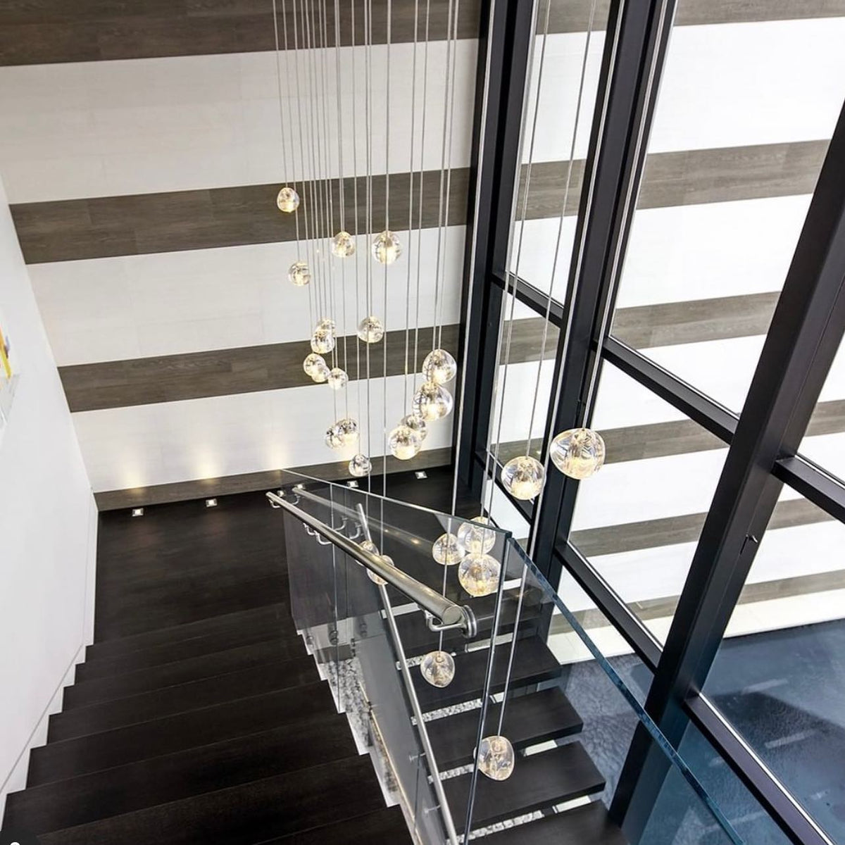 Cherry Crystal Spiral Chandelier