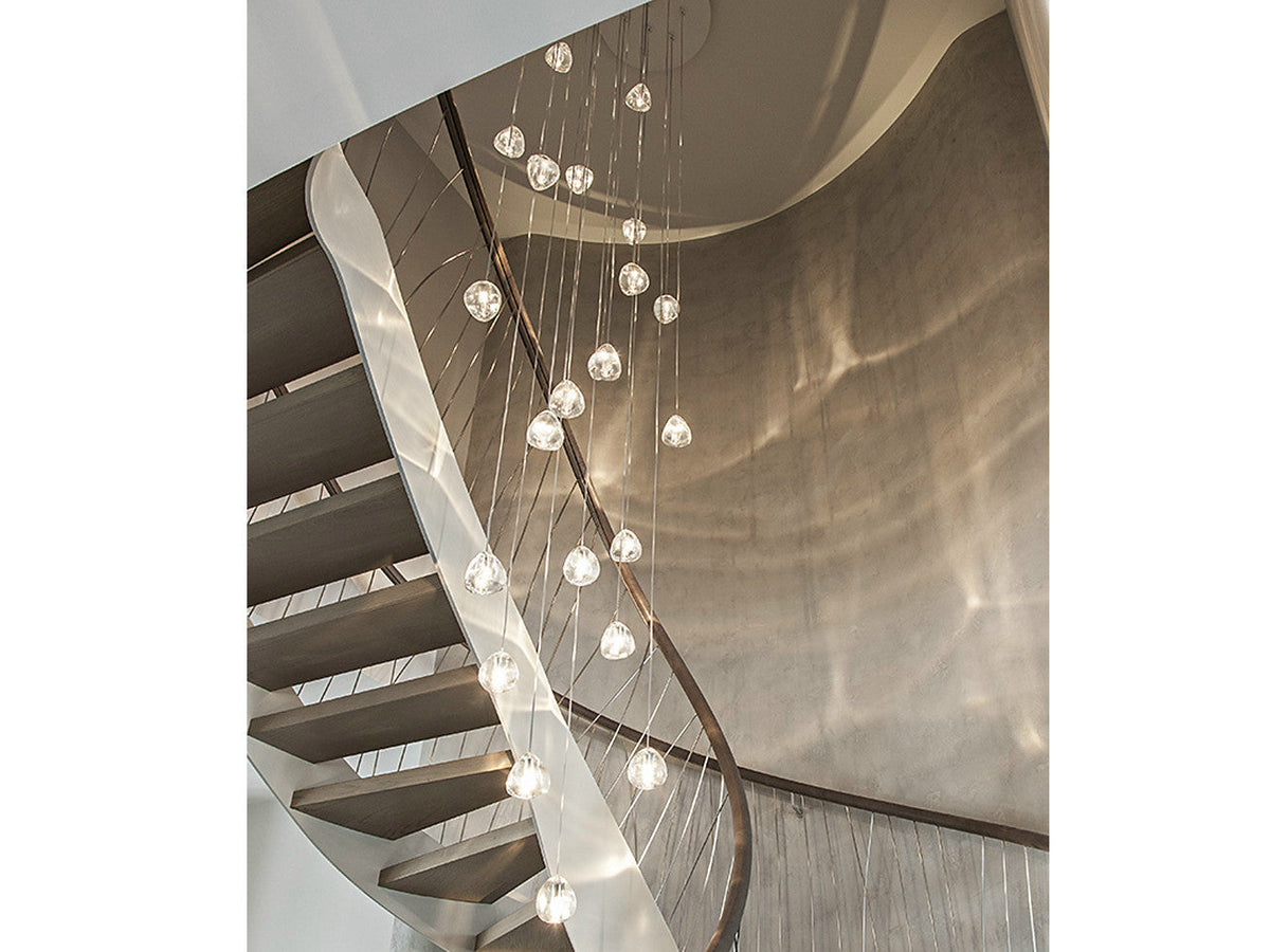 Cherry Crystal Spiral Chandelier