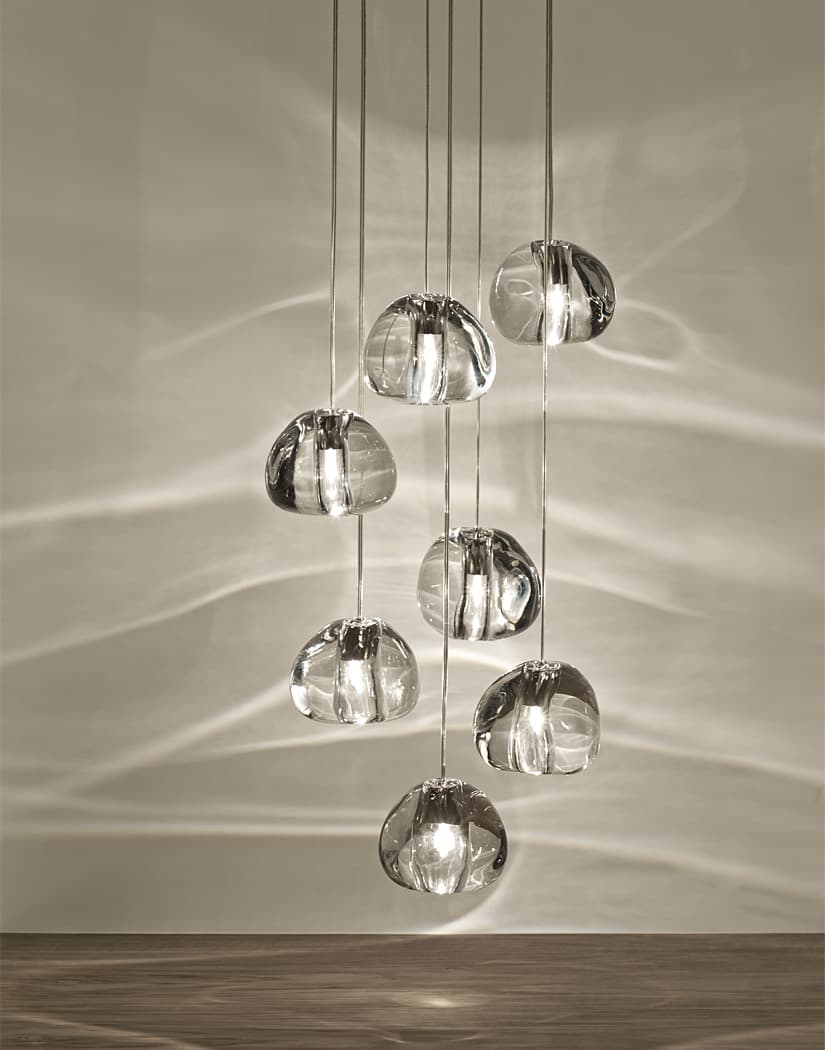 Cherry Crystal Spiral Chandelier