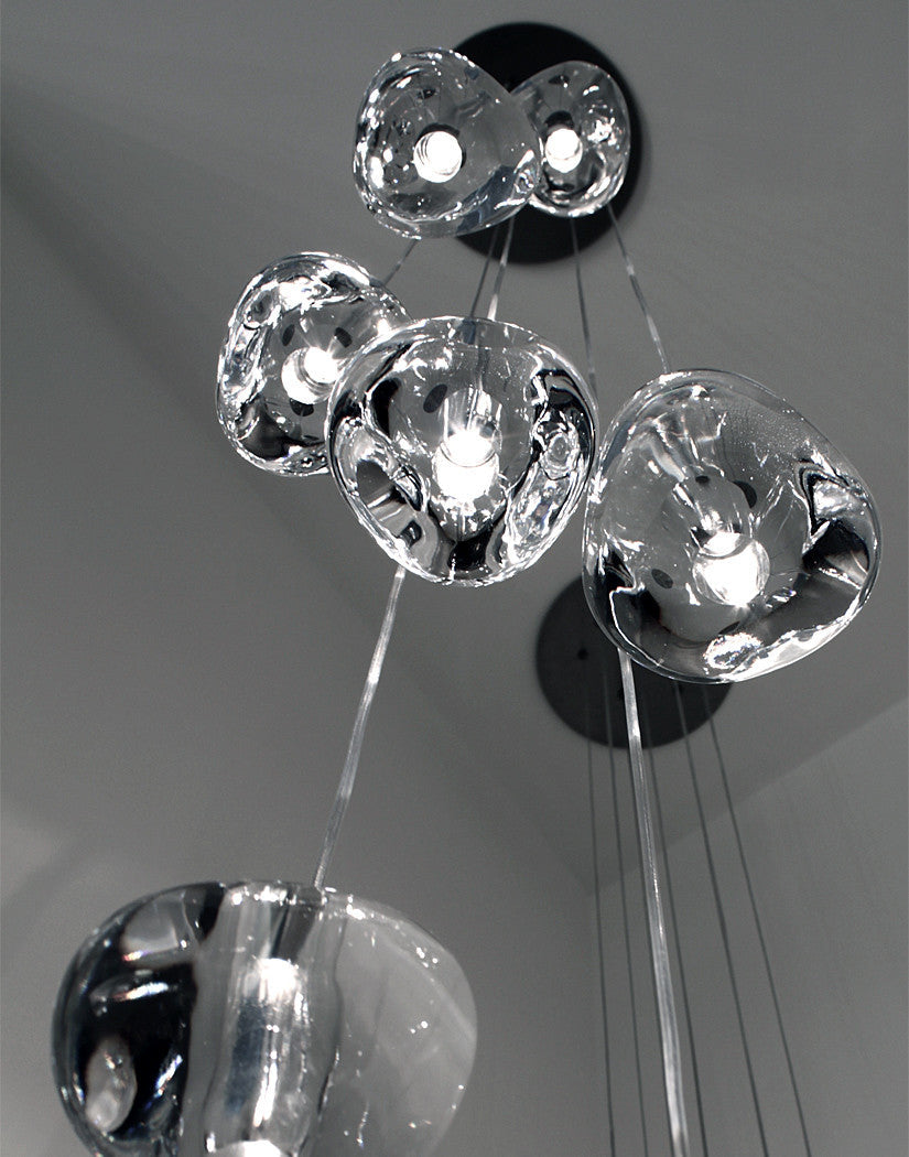 Cherry Crystal Spiral Chandelier