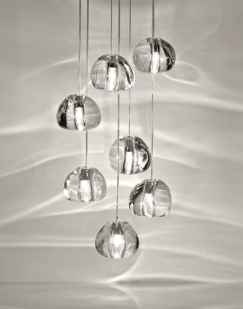 Cherry Crystal Spiral Chandelier