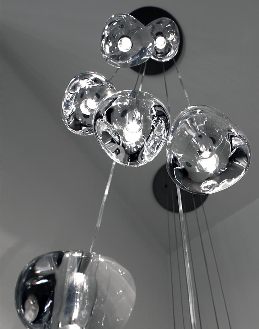 Cherry Crystal Spiral Chandelier