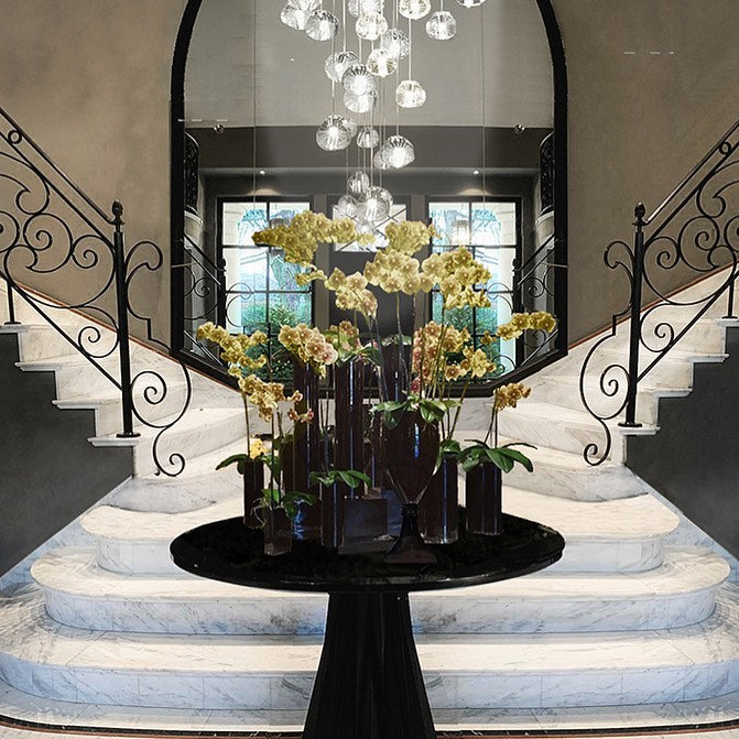 Cherry Crystal Spiral Chandelier