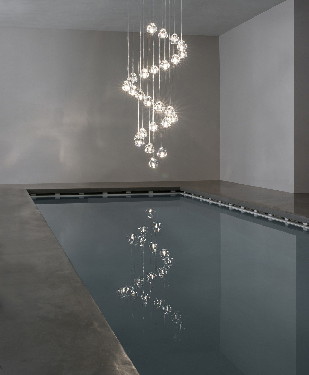 Cherry Crystal Spiral Chandelier
