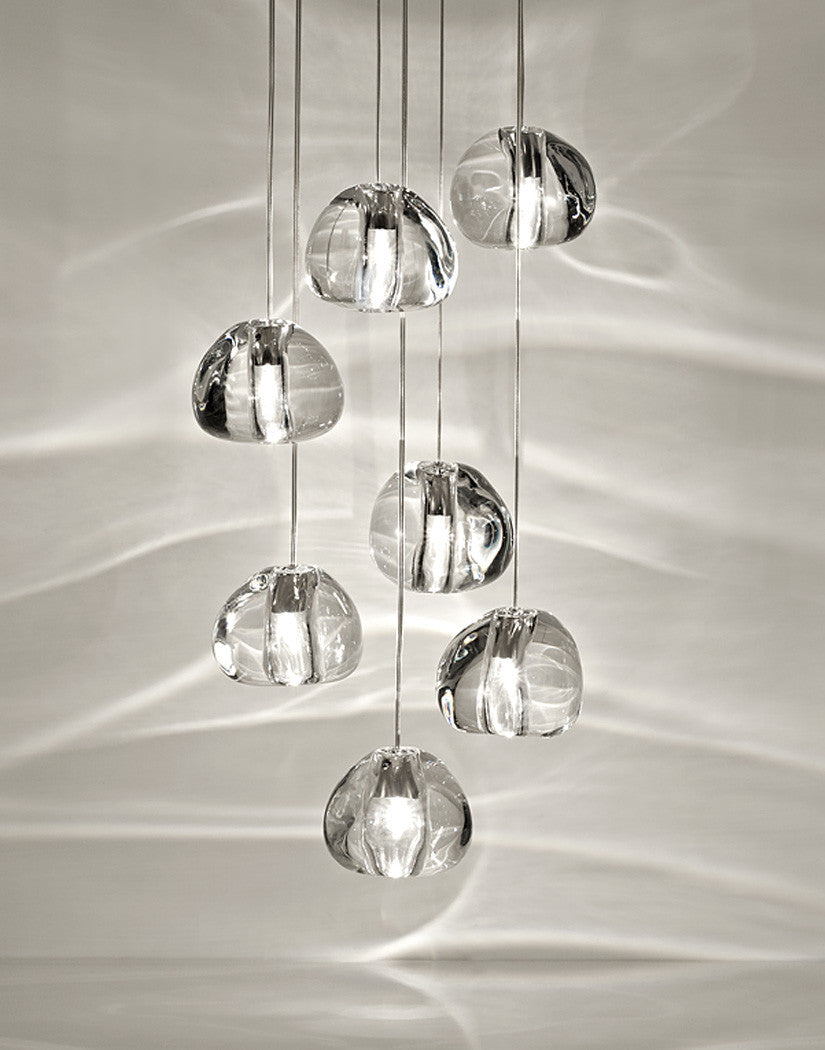 Cherry Crystal Spiral Chandelier