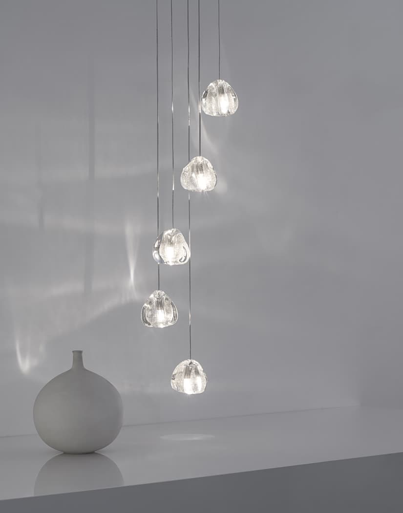 Cherry Crystal Spiral Chandelier