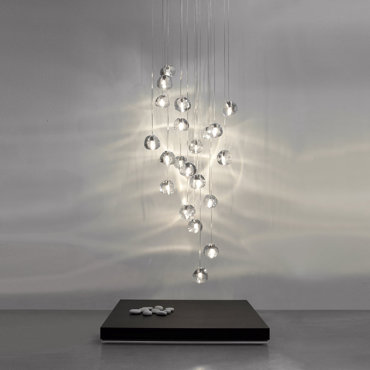 Cherry Crystal Spiral Chandelier