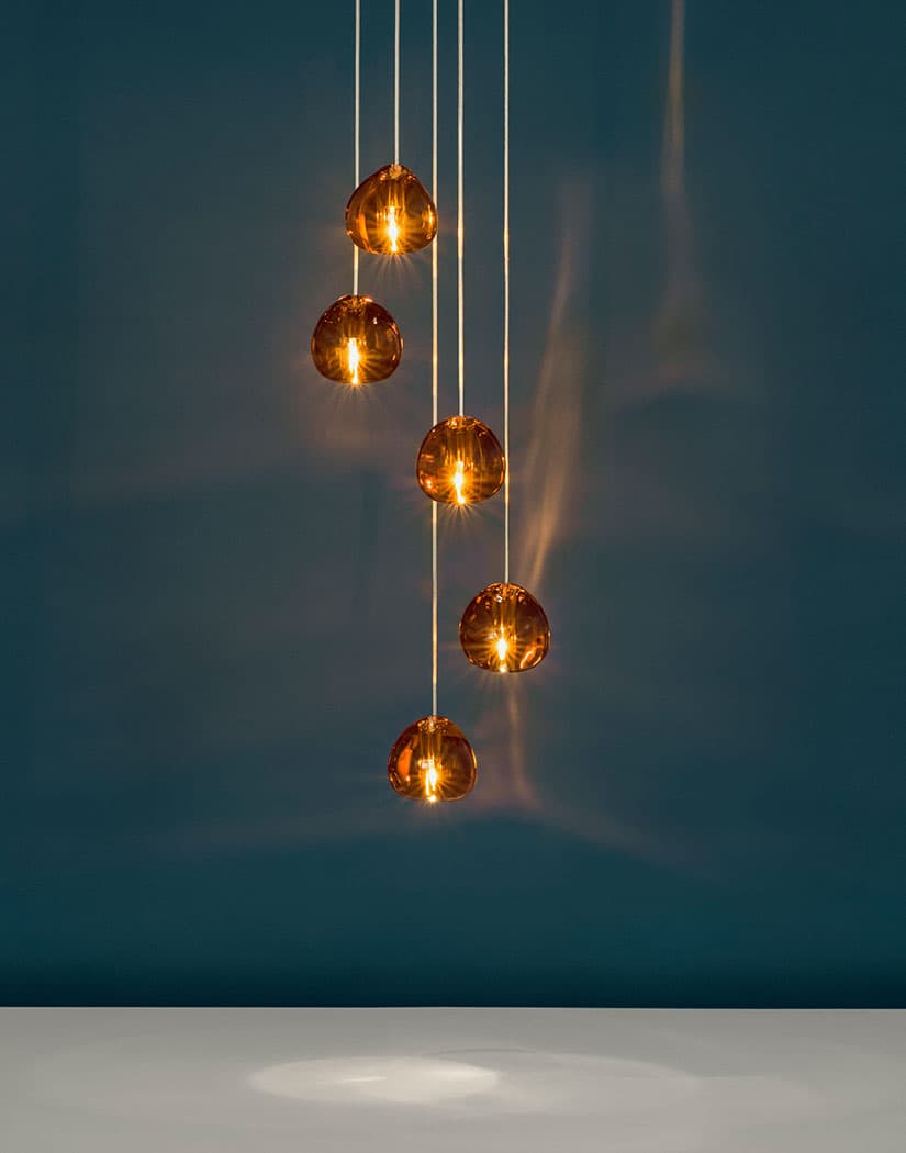 Cherry Crystal Spiral Chandelier