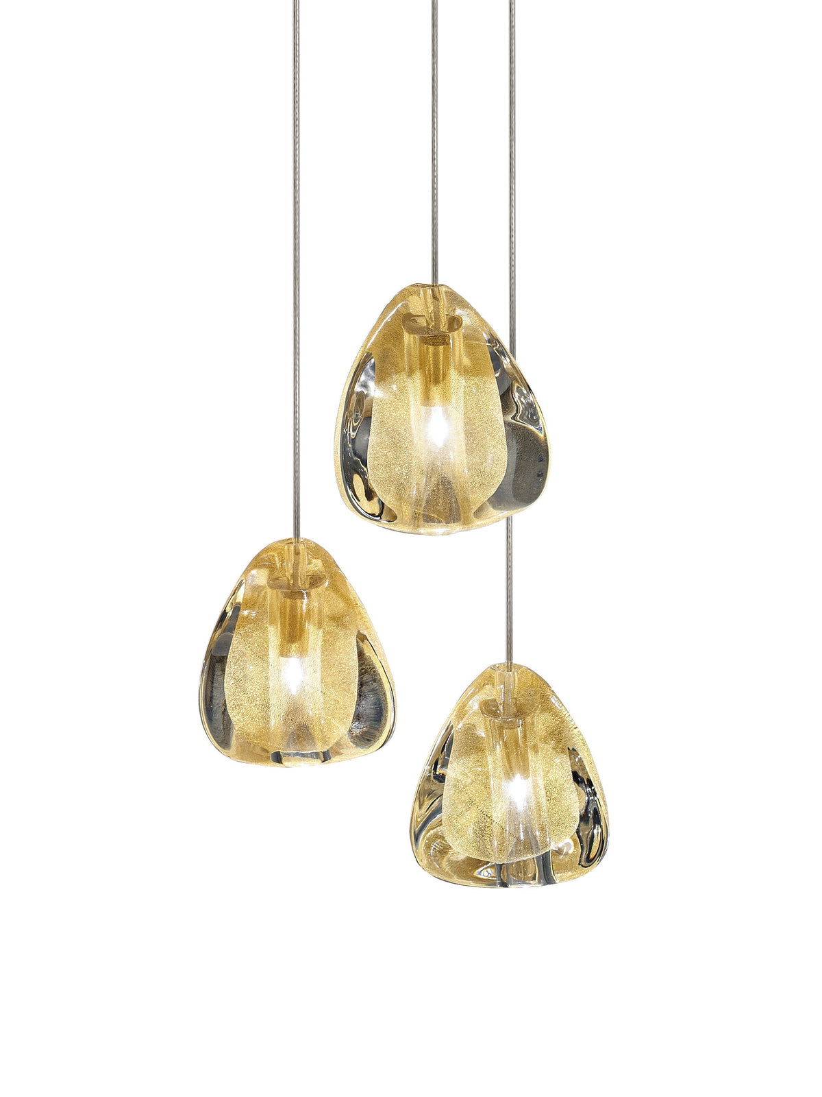Cherry Crystal Spiral Chandelier