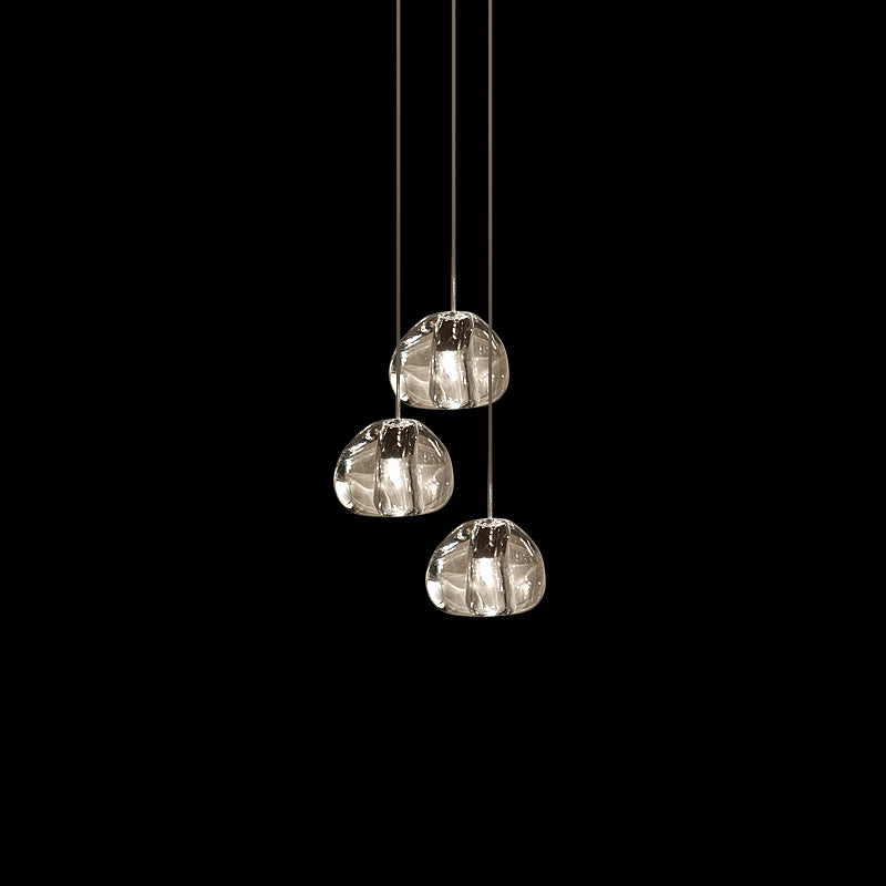 Cherry Crystal Spiral Chandelier