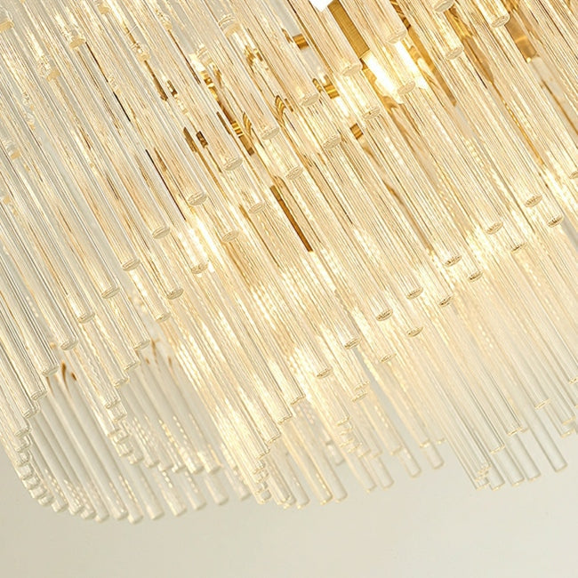 Modern European Round K9 Crystal Chandelier Ceiling Light for Living and Dining Room