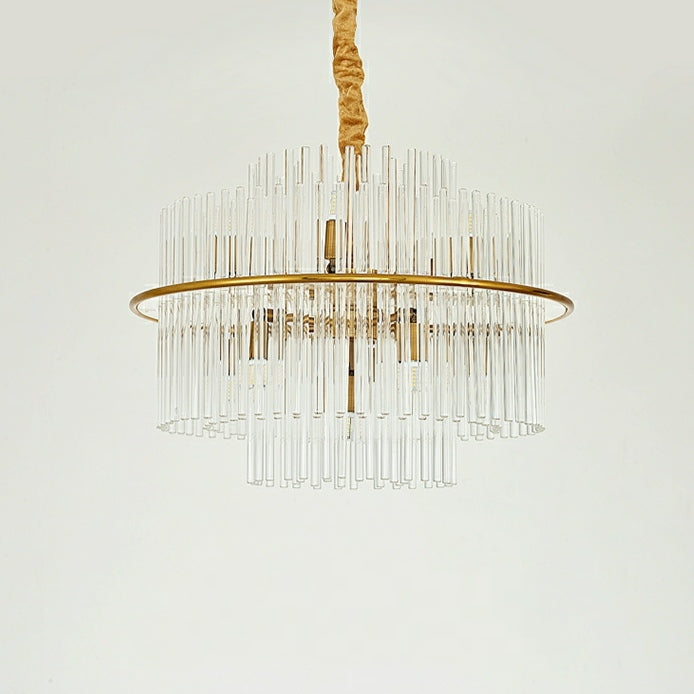 Modern European Round K9 Crystal Chandelier Ceiling Light for Living and Dining Room