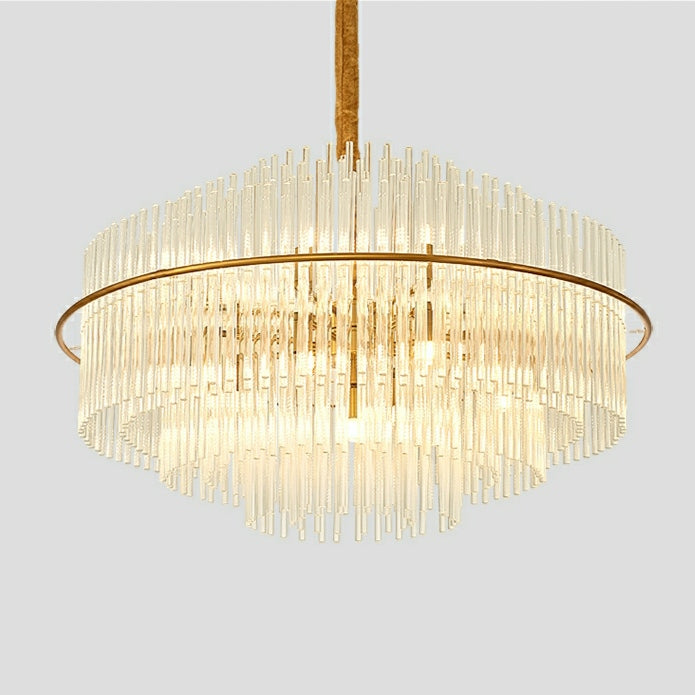 Modern European Round K9 Crystal Chandelier Ceiling Light for Living and Dining Room