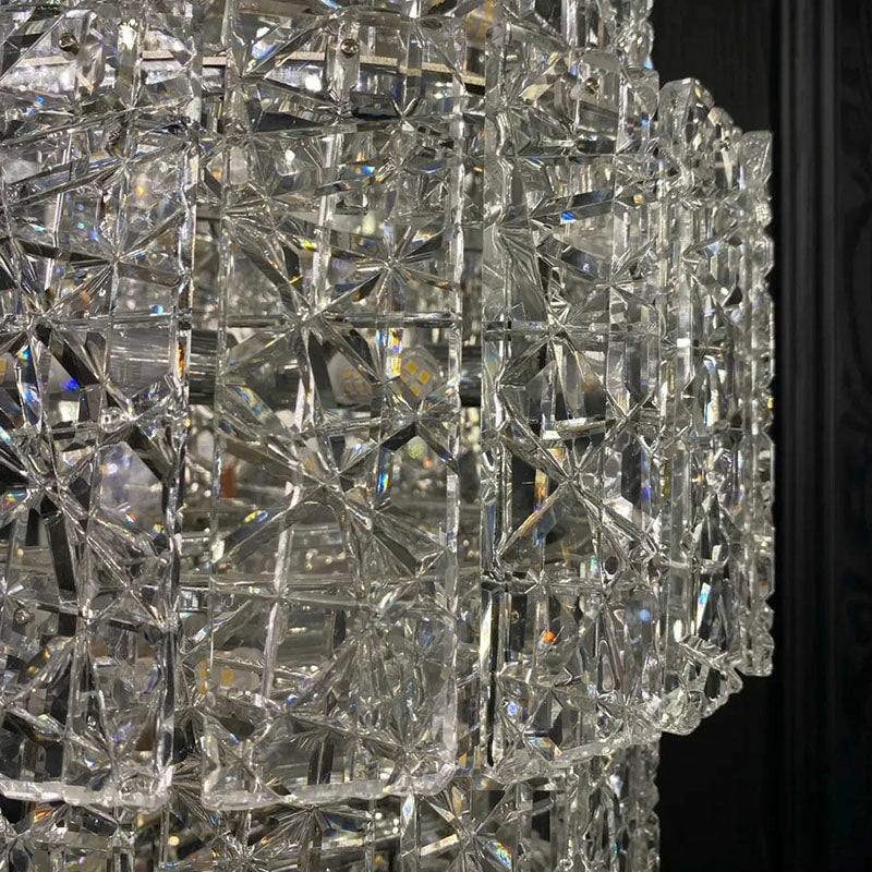 Modern Luxury Living Room Chandelier Large Round Ceiling Lighting for Foyer Entryway Decor