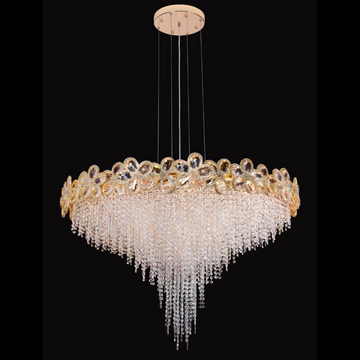 Modern Flower Crystal Tassel Chandelier for Living Room / dining Room
