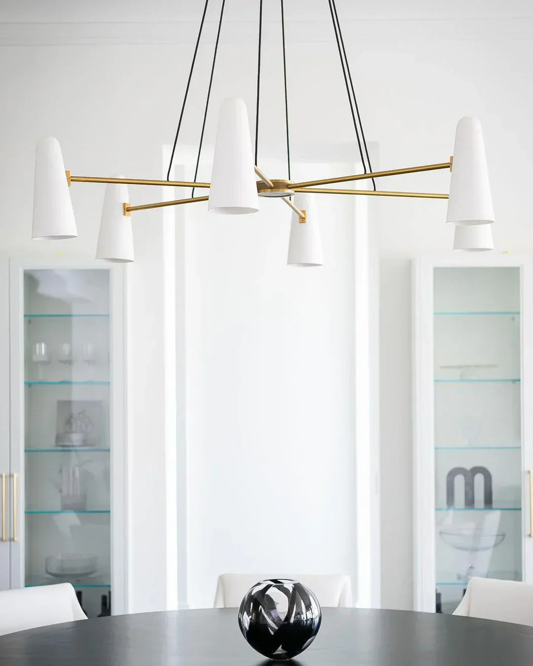 Modern Style Round Cone Glass Chandelier for Bedroom / living Room / dining Room