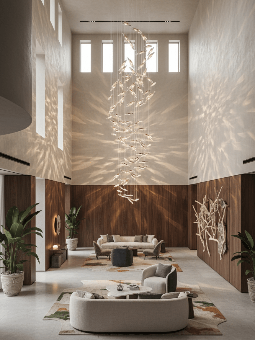 Moonlight Whispers Crystal Spiral Chandelier
