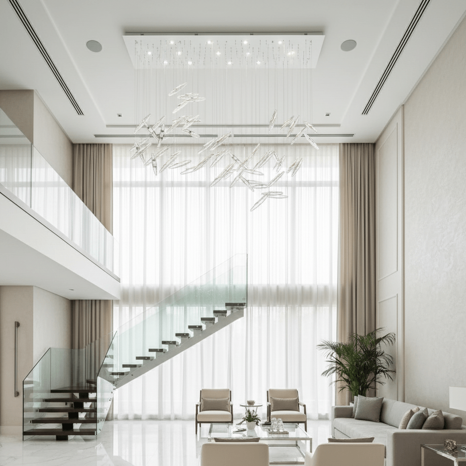 Moonlight Whispers Crystal Spiral Chandelier