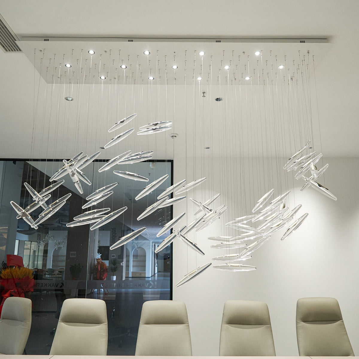 Moonlight Whispers Crystal Spiral Chandelier