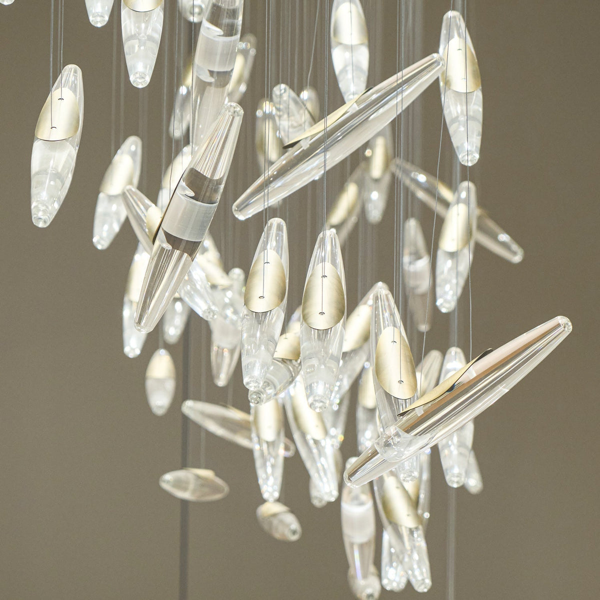 Moonlight Whispers Crystal Spiral Chandelier