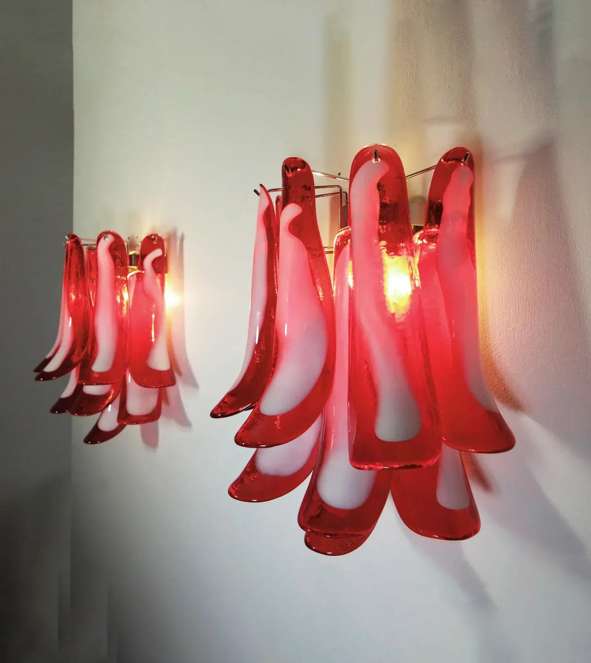 Vintage Murano Red Wall Lights