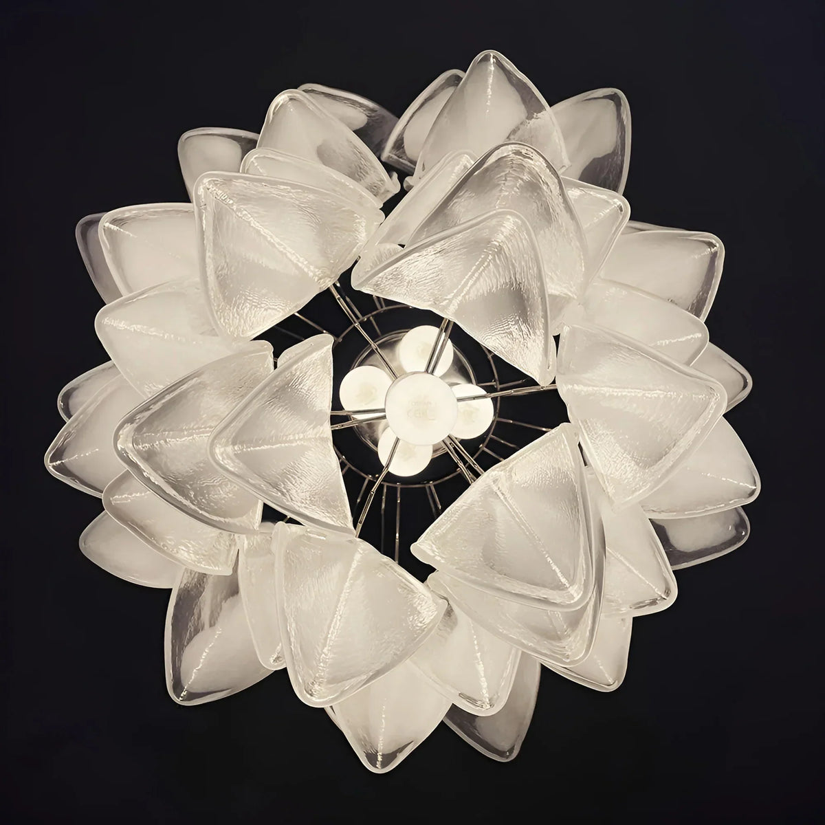 Vintage Murano Rondini Glass Chandelier