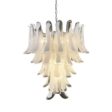 Vintage Transparent Murano Petals Chandelier