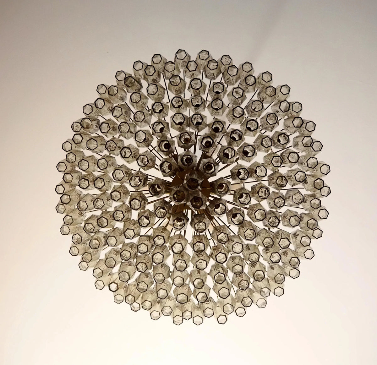 Murano Faceted Smoked Glass Chandelier