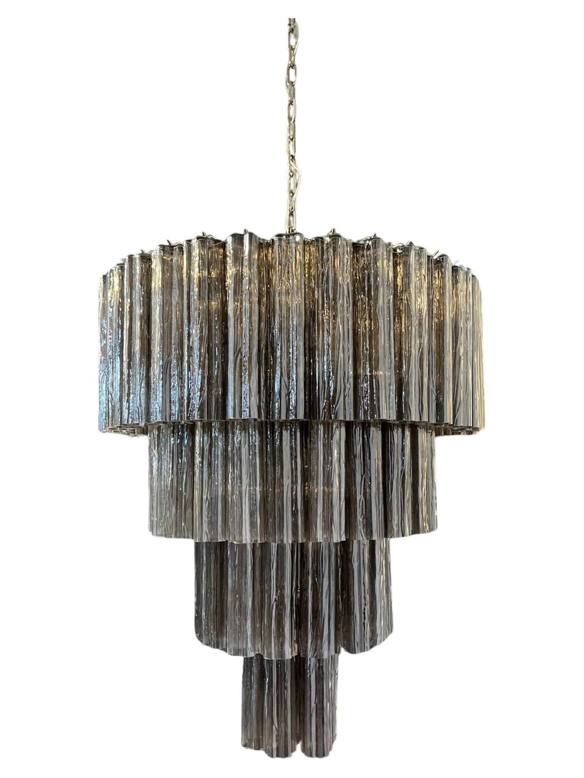 Murano Glass Chandelier – 78 Tubes – Smoked