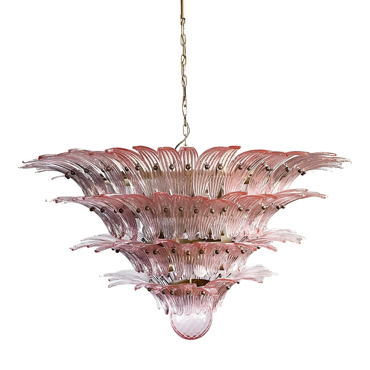 Murano Palmette Pink Chandelier