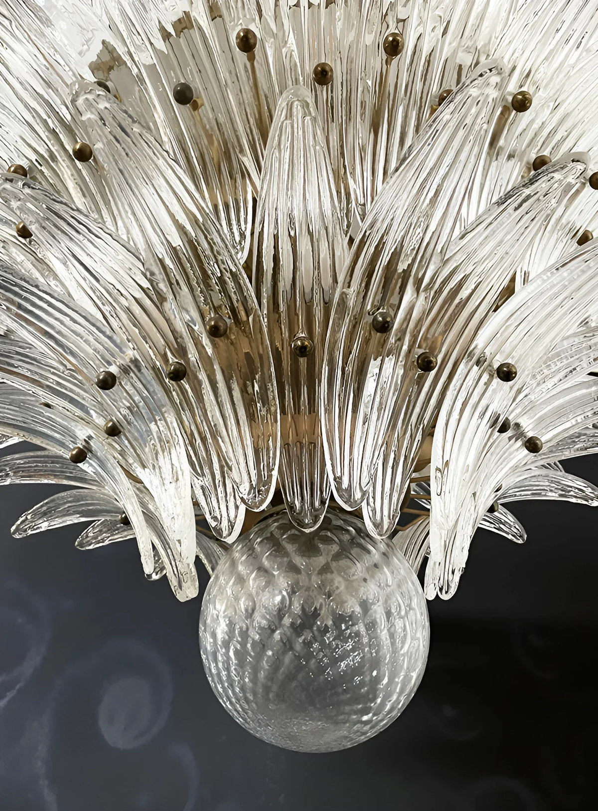 Murano Palmette Transparent Chandelier