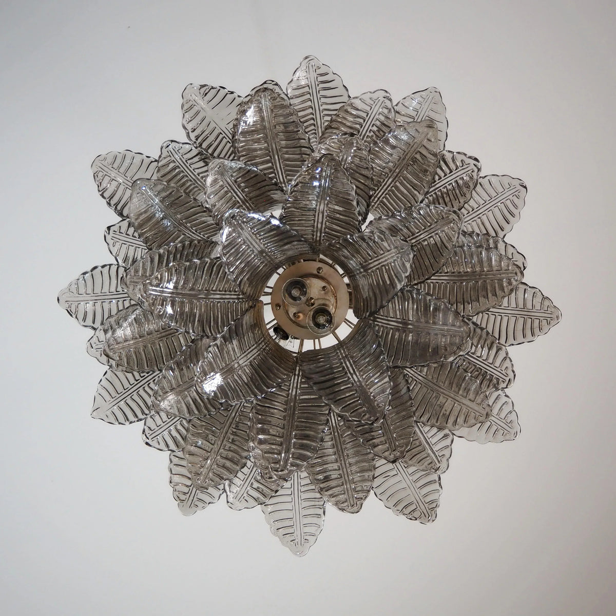 Murano Smoked Ferns Glass Chandelier