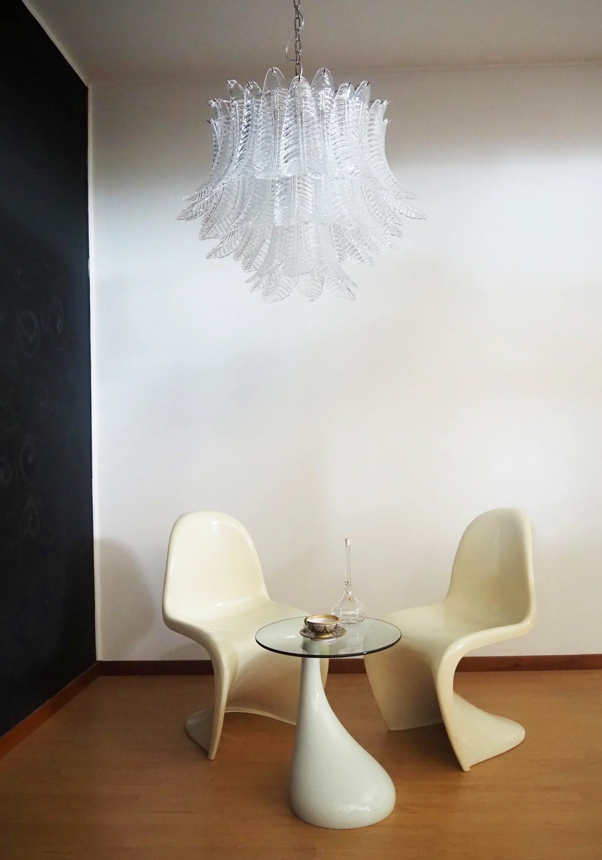 Murano Transparent Ferns Glass Chandelier