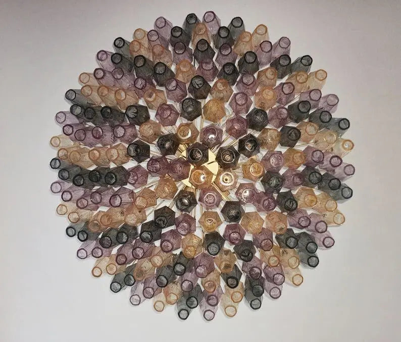 Murano Chandelier – Poliedri – 185 Glass – Multi
