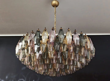 Murano Chandelier – Poliedri – 185 Glass – Multi