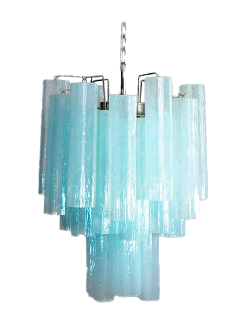 Murano Glass Chandelier – 30 Tubes – Opal