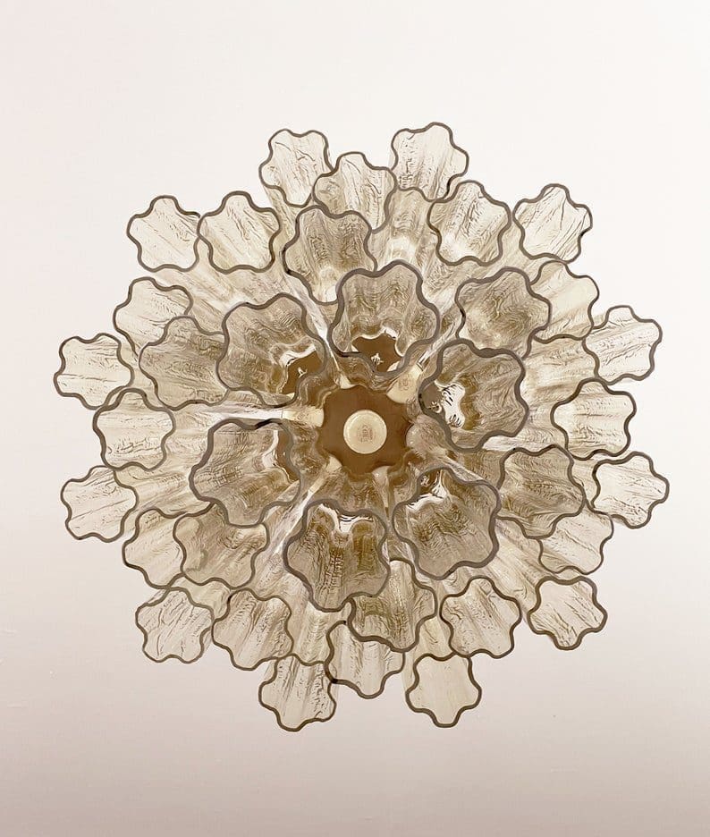 Murano Glass Yellow Chandelier – 36 Tubes